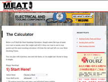 Tablet Screenshot of meatsmokingcalculator.com
